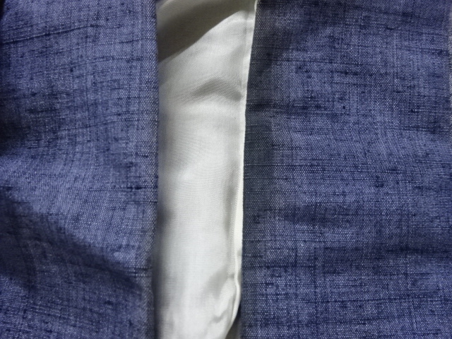 アンティーク 縞織り出し手織り紬着物